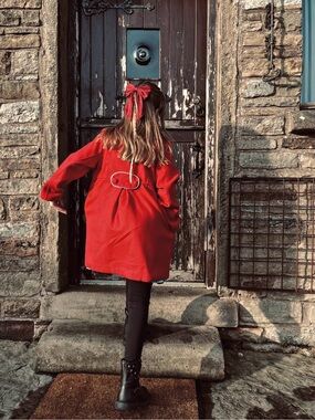 Classic Holiday Christmas Peacoat Dress Coat